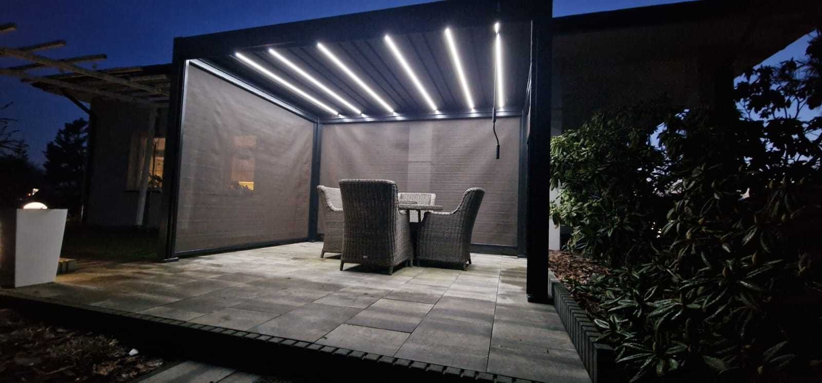 Pergola Ogrodowa Tarasowa Aluminiowa 3x4 Lamele Zadaszenie Tarasu