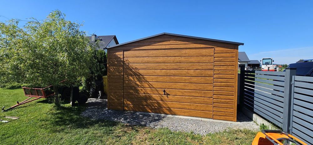 Wiata Rolnicza Garaż Blaszak Drewnopodobny na wymiar Solidna Profile