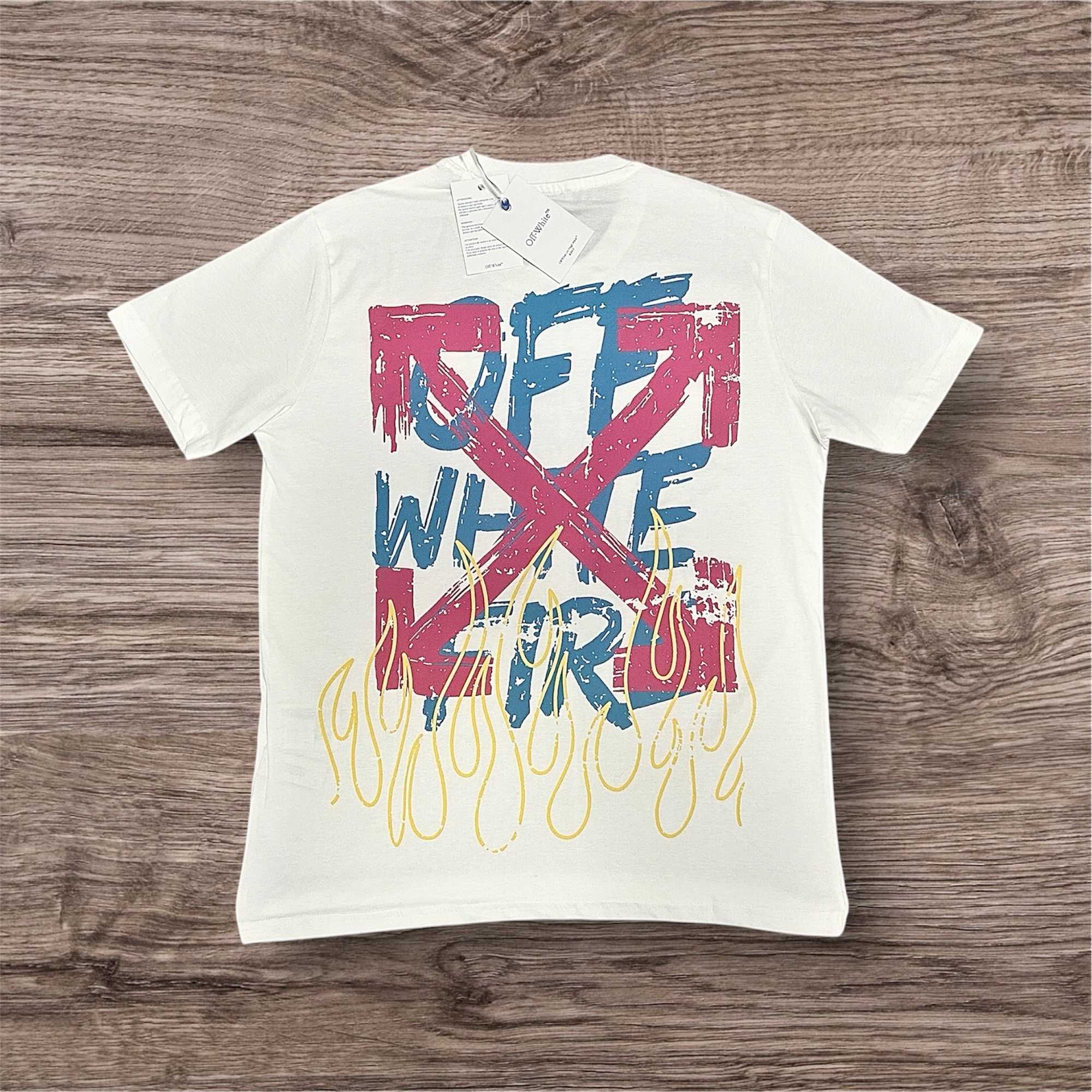 T-shirt koszulka męska Off-White nadruk kolor 3XL
