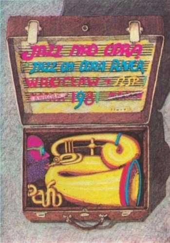 Plakat Jan Sawka Jazz nad Odrą 1981 rok