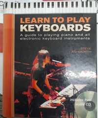 Livro Learn to play keiboards com cd / Bom estado