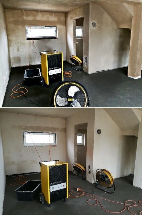 Промисловий осушувач повітря, тепловогармата, вентилятор вологопоглина