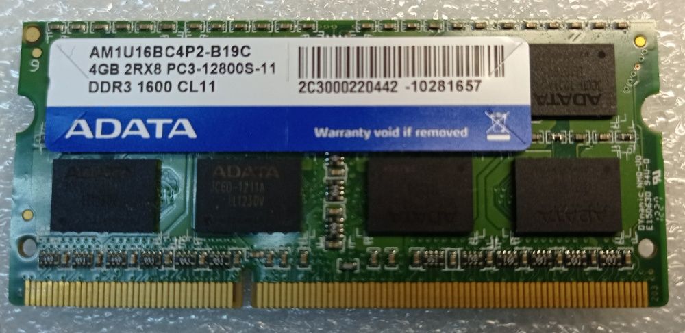 Memória para Portátil 4GB PC3-12800S