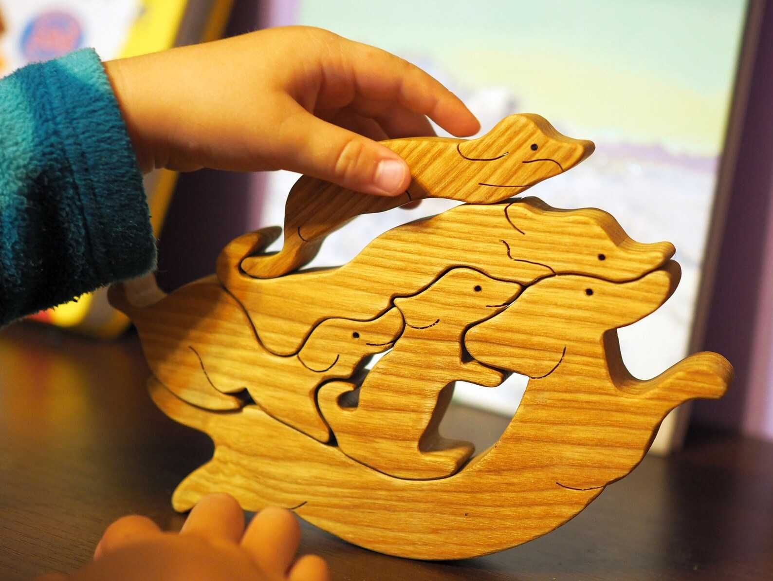 Деревянный пазл собачки развивающая игрушка іграшка ручної роботи