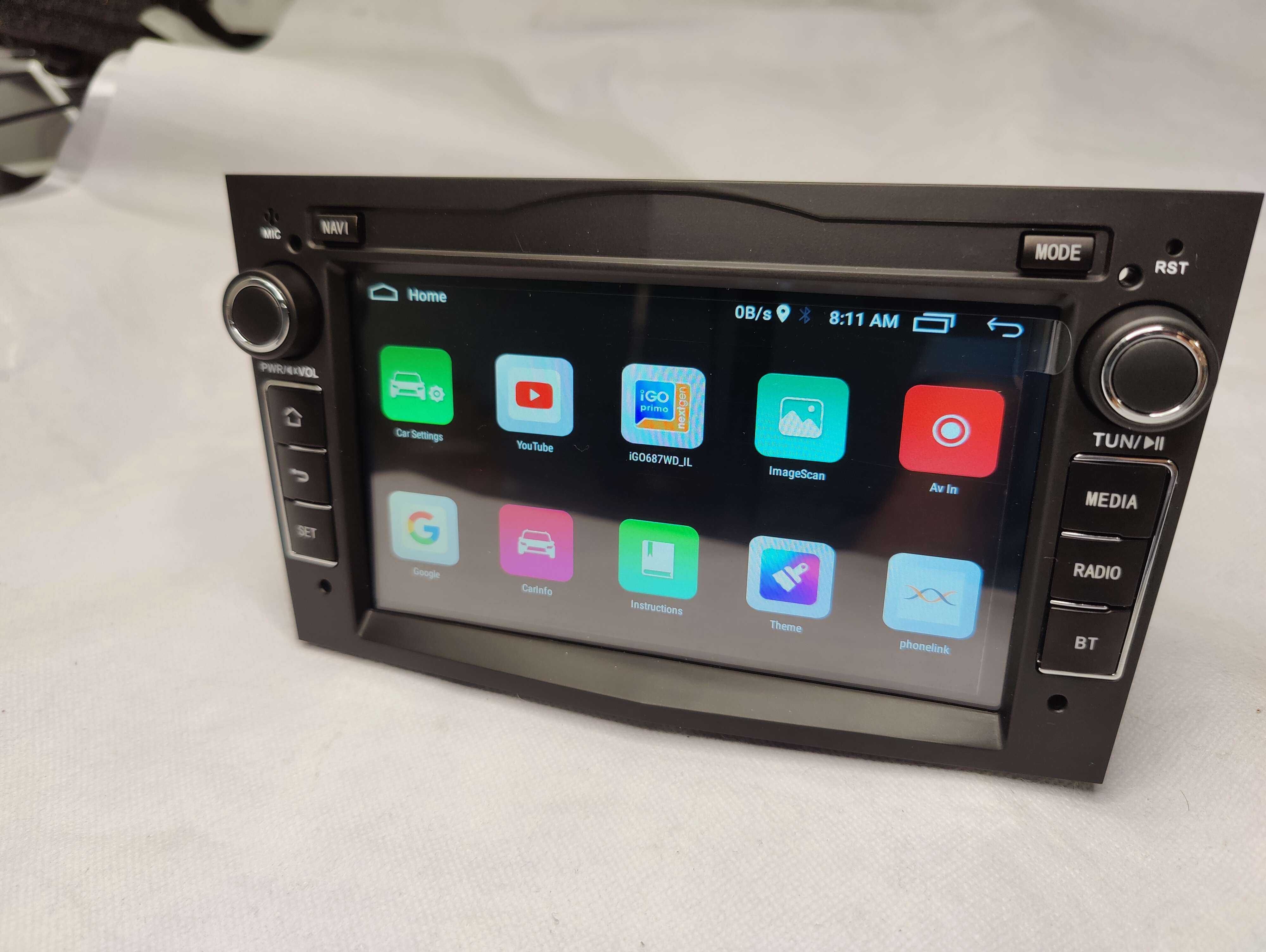 Rádio Android 2DIN para OPEL – 2GB de RAM com GPS e Wifi - Preto