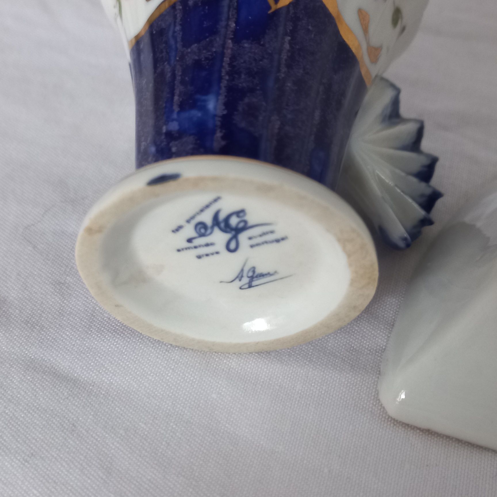 Chávena miniatura azul leque