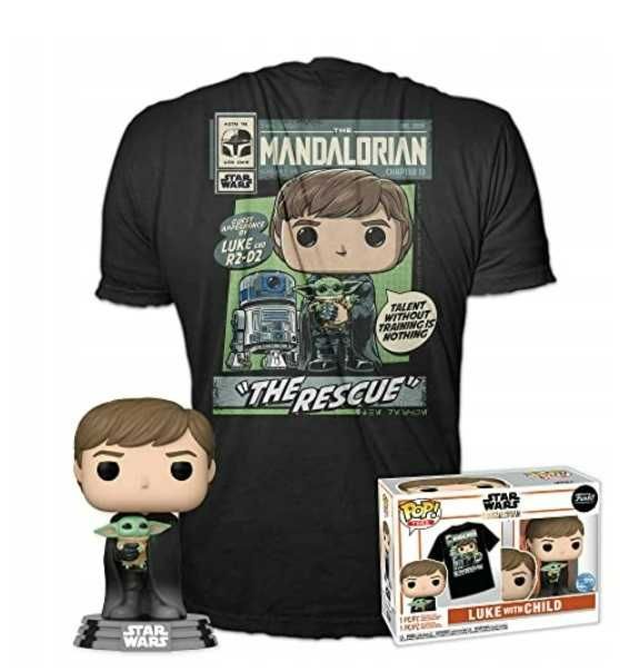#482 Figurka Funko Pop! Star Wars Mandalorian Luke With Child Koszulka