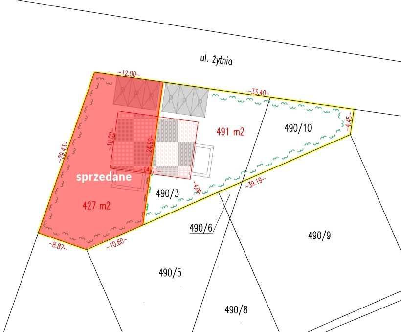 mała działka budowlana w Kamionkach z WZ 30% i pełnymi mediami