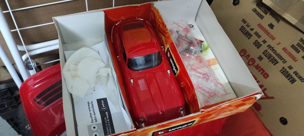 1/18 Jaguar e coupé Burago kit carro coleção miniatura