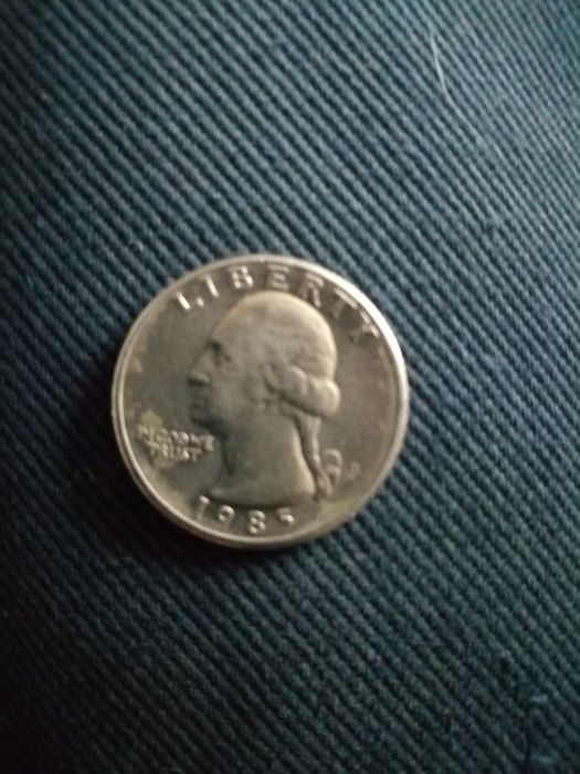 Монета Liberty Quarter Dollar 1985