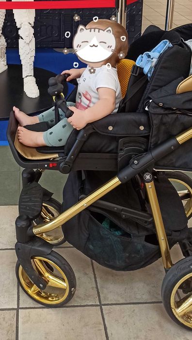 Wózek 2w1 Adamex Reggio, złoty