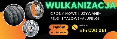 Sprzedaż zimowych opon nowych i używanych;  felg stalowych i alufelg.