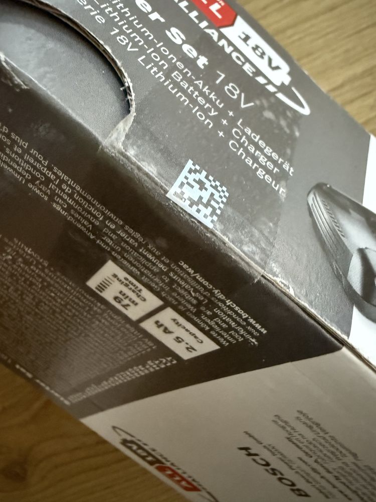 Kit de Iniciação BOSCH Starter Set 18V Alliance (2,5 Ah + Al18V-20)