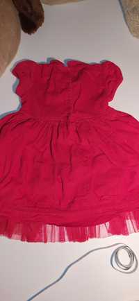 Czerwona sukienka M&S 80/86