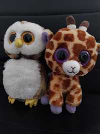 Żyrafa i sowa firmy Ty pluszaki maskotki zabawki - komplet