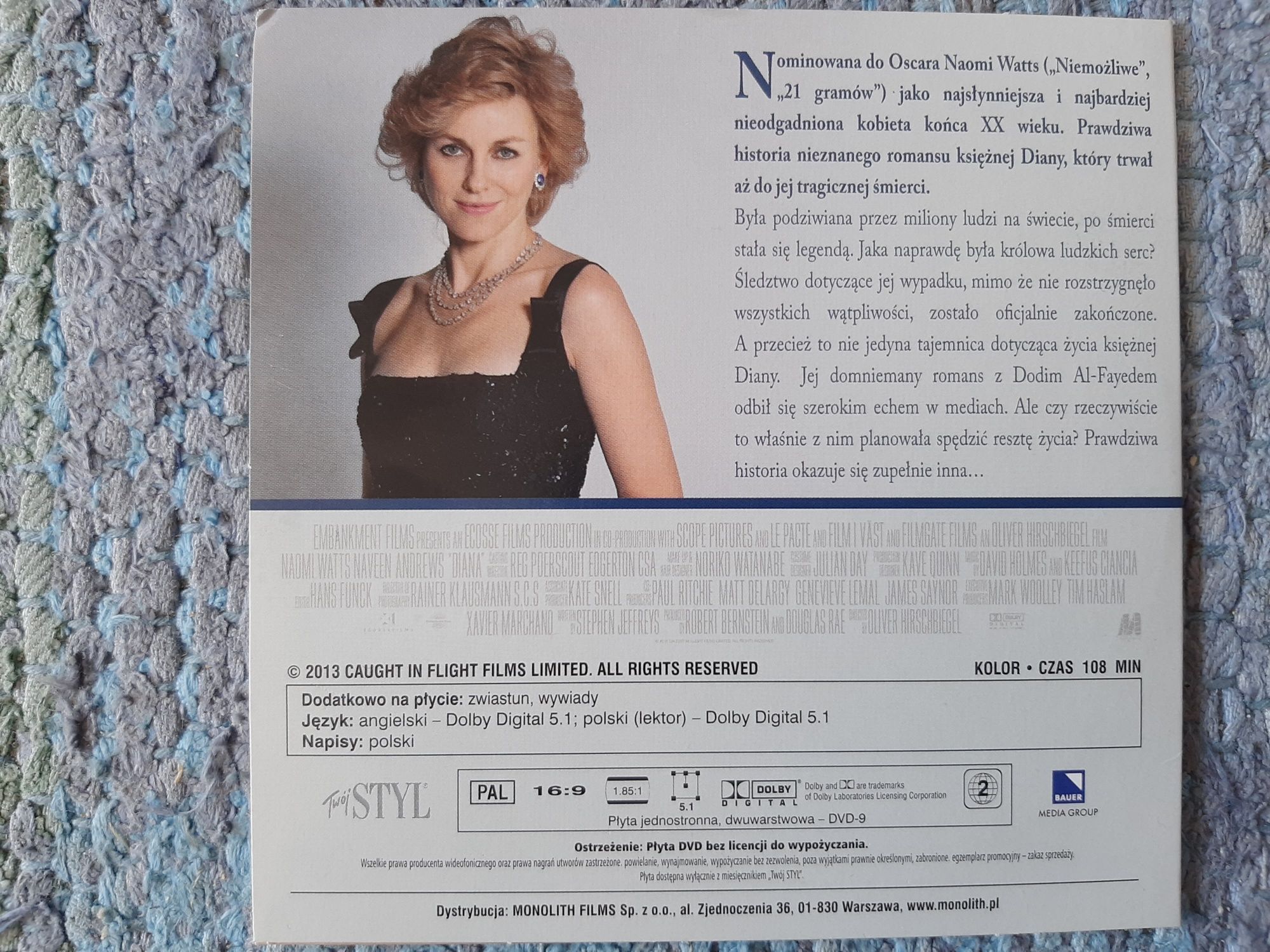 film DVD Diana (Naomi Watts)