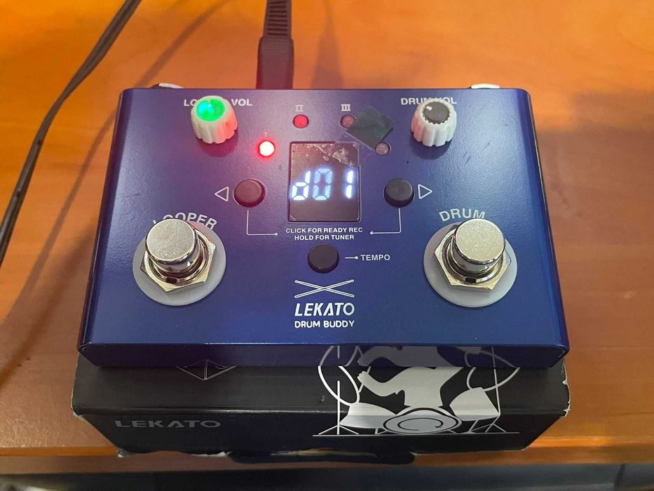 Lekato perkusyjny Looper Pedal V2 z wbudowanym tunerem