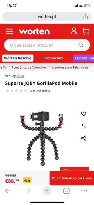 Suporte GorillaPod Mobile Vlogging KiT NOVO