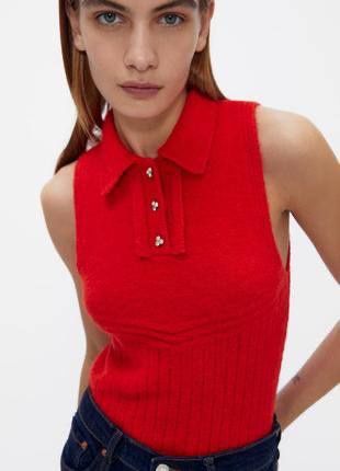 Червона безрукавка Zara Розмір S