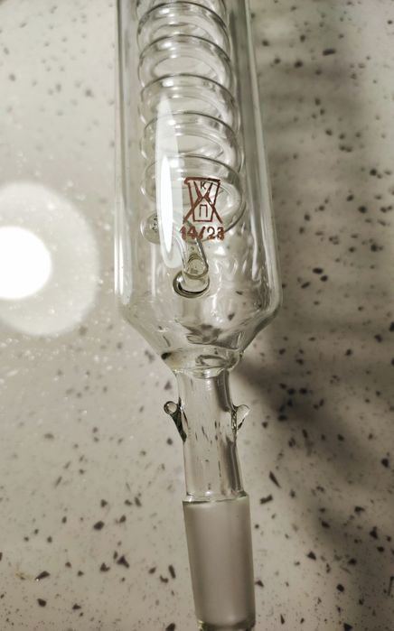 Лабораторная колба холодильник спиральная шариковая, химпосуда