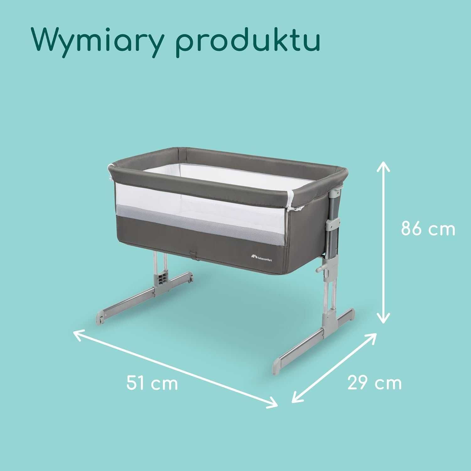 Bebeconfort Calidoo Łóżeczko 2w1 Dostawne Regulowana wysokość max 9kg