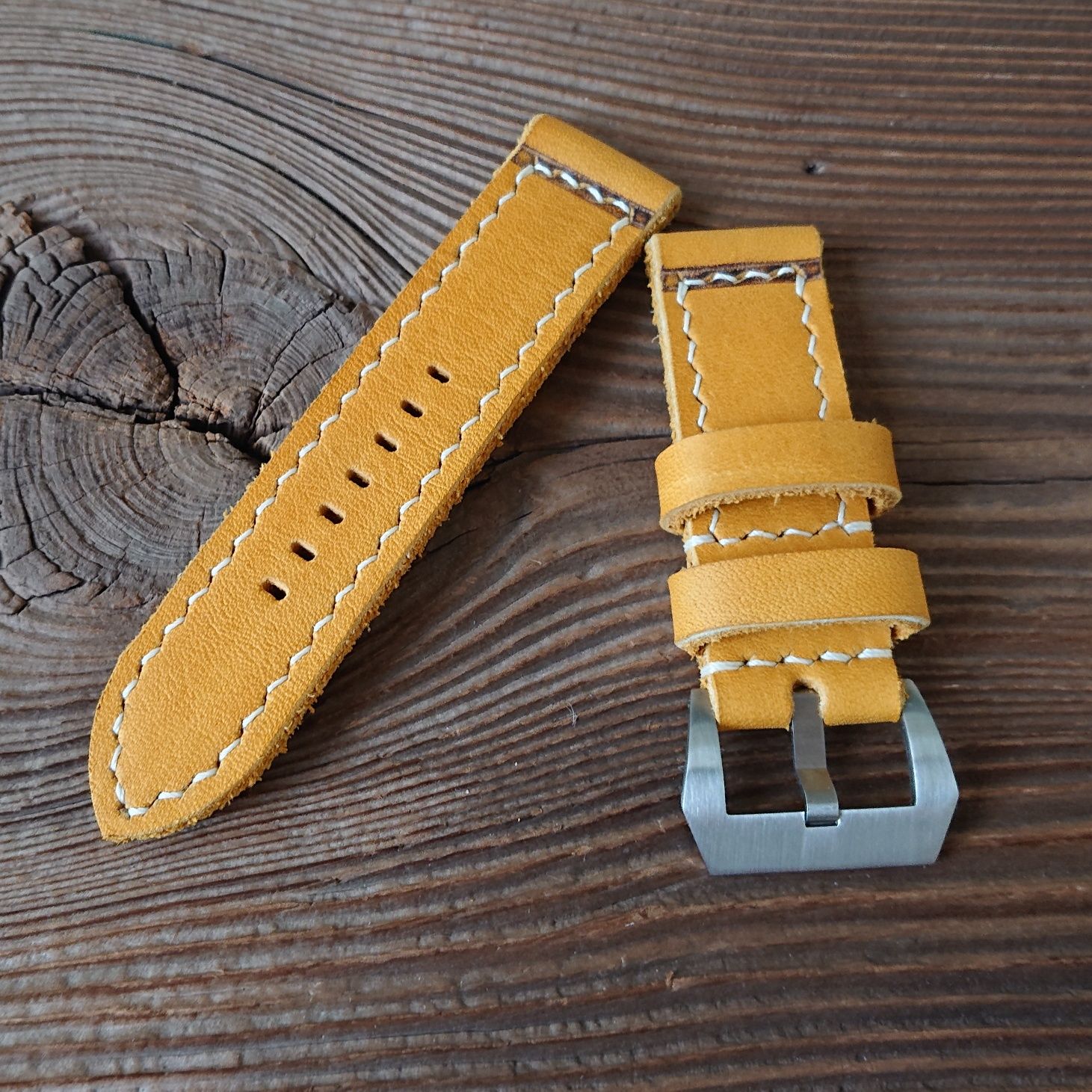 Pasek do zegarka Panerai 24 handmade skóra naturalna ręcznie robiony