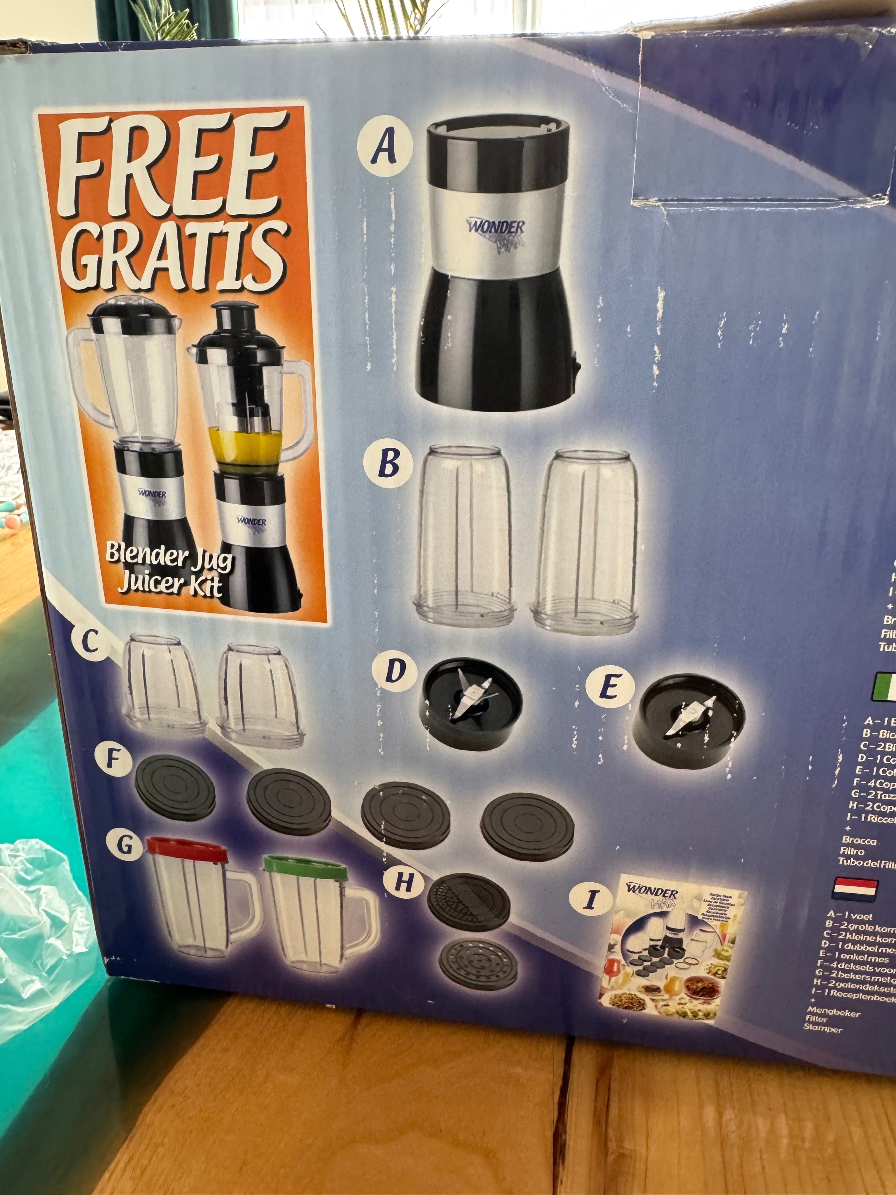Wonder Max blender kielichowy, rozdrabniacz, sokowirówka