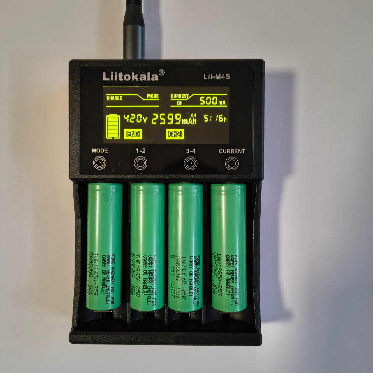 Высокотоковый 18650 аккумулятор Samsung INR18650-25R 2500mah/20A/12mO