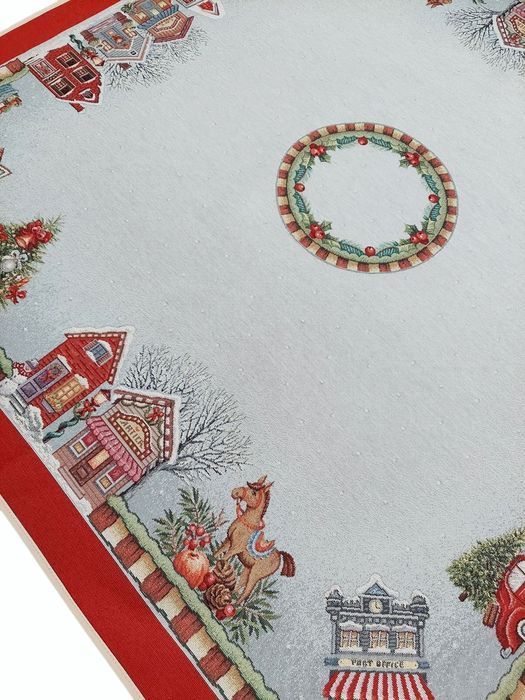 Obrus świąteczny gobelinowy 100x100 cm 1263