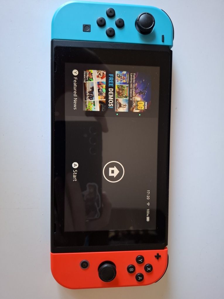 Nintendo switch caly zestaw, bez oryginalnego pudelka