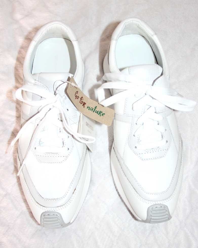 gino rossi skóra skórzane sneakersy trampki sportowe białe 40