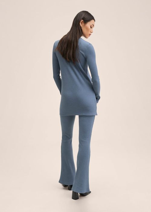 Трикотажный костюм в рубчик Mango / брюки Mango / кофта в рубчик Mango