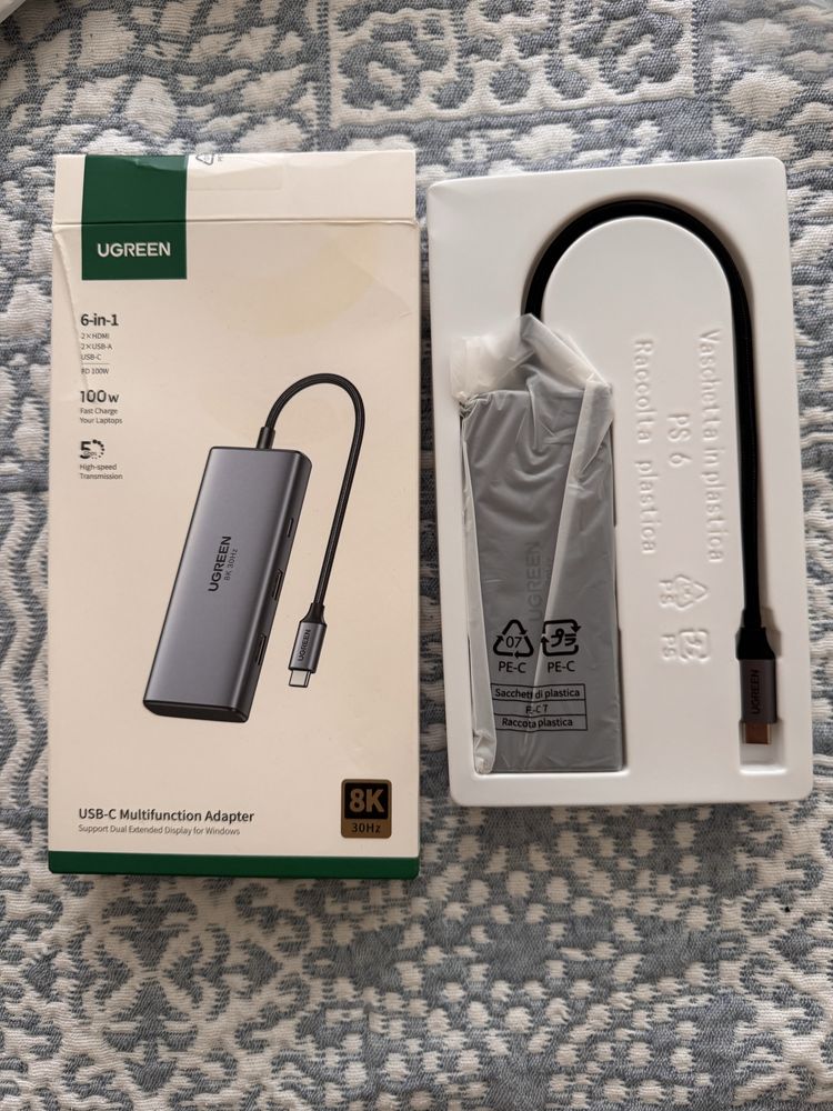 UGREEN Hub USB-C Revodok 6-em-1 (ADAPTADOR)