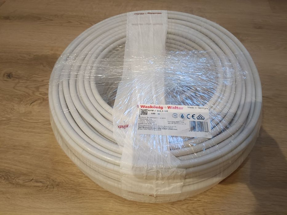 Przewód 3x2,5 100m Kabel Nowy