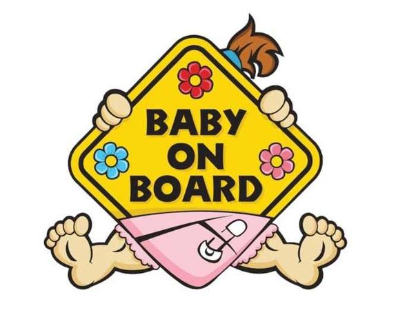 Наклейка дитина в машині дівчинка baby on board