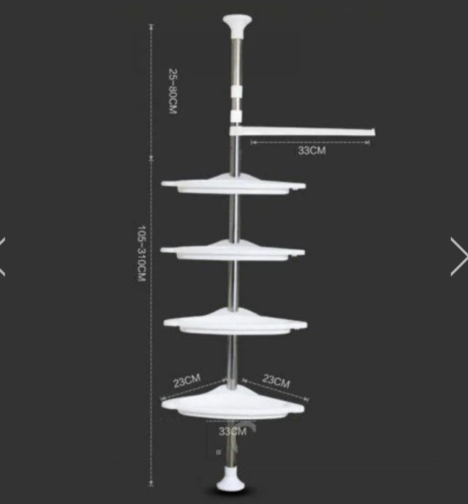 Кутова полиця для ванної кімнати Багатокутна полиця Стійка Стелаж