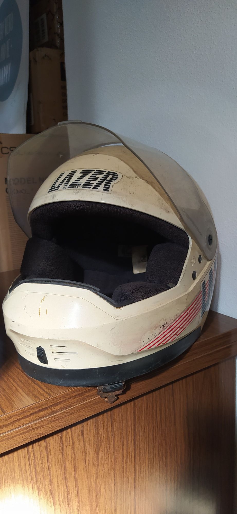 Capacete Retro Lazer LZ 2 antigo vintage