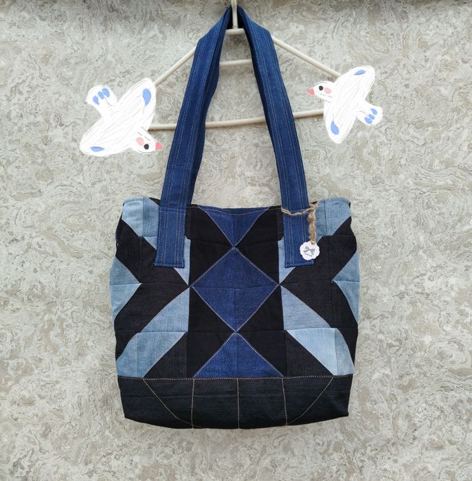 Сумка джинсовая, ручная работа