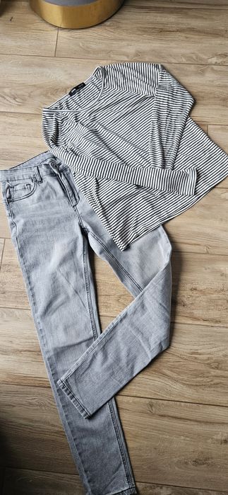 Jeansy  +2  bluzki  r XS