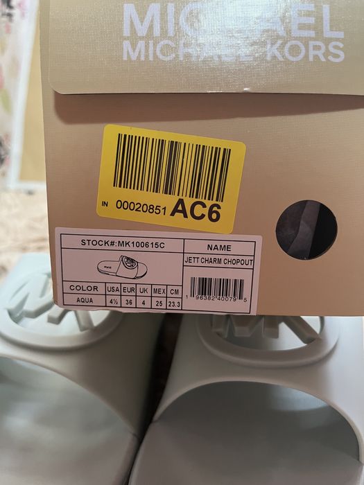 Michael Kors klapki jett charm chopout mk logowane lekkie r 36
