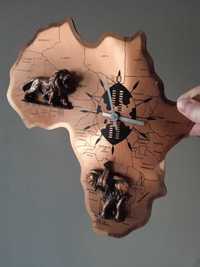 Prosto z Afryki unikatowy zegar z figurkami zwierząt