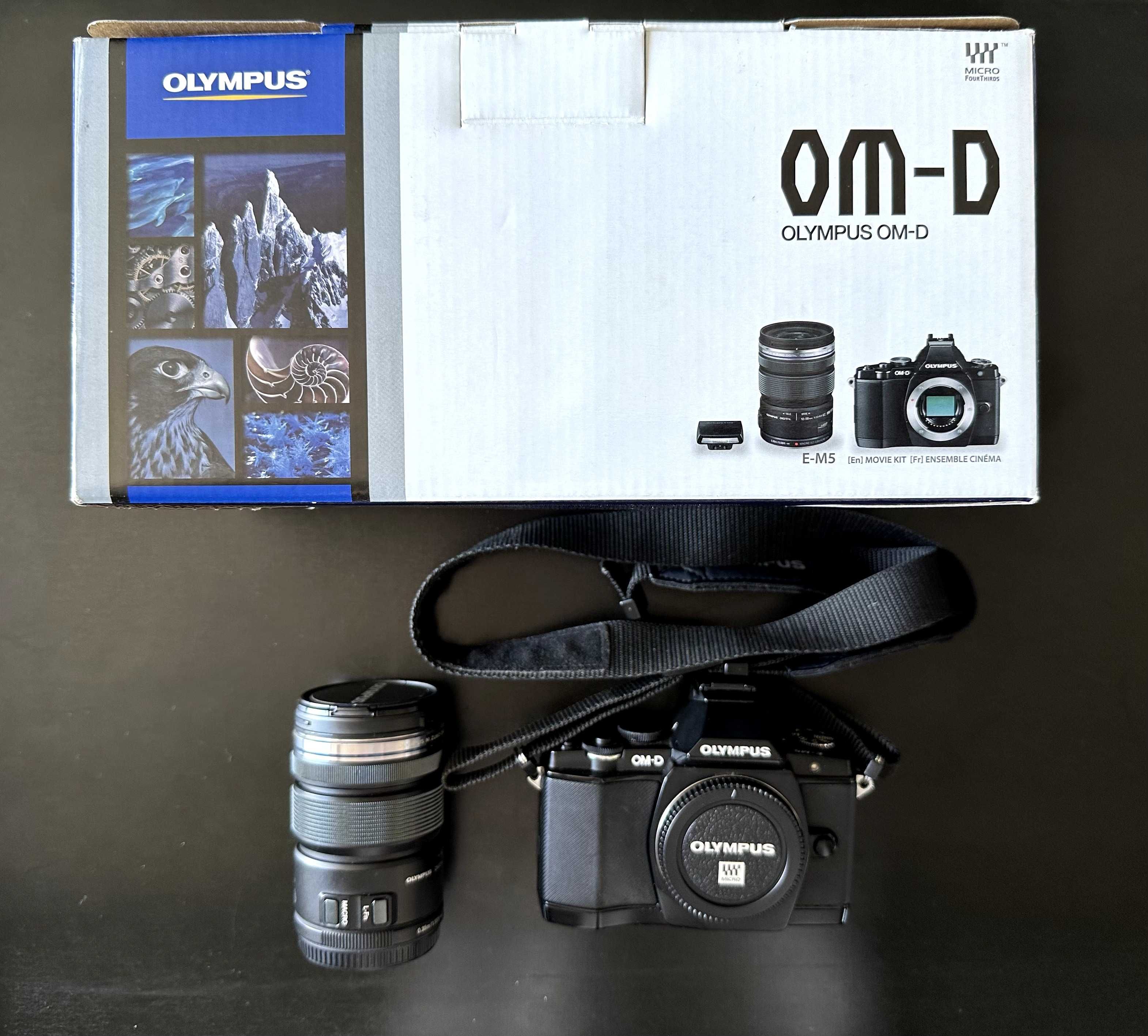 Aparat OLYMPUS O-MD EM5 Body + Obiektyw 12-50mm!!JAK NOWY!6800 migawek