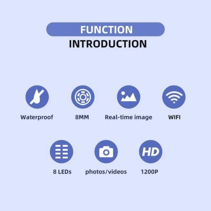 kamera endoskopowa wodoodporna inspekcyjna WiFi