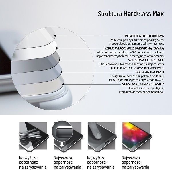3Mk Hardglass Max Sam G950 S8 Czarny/Black, Fullscreen Glass