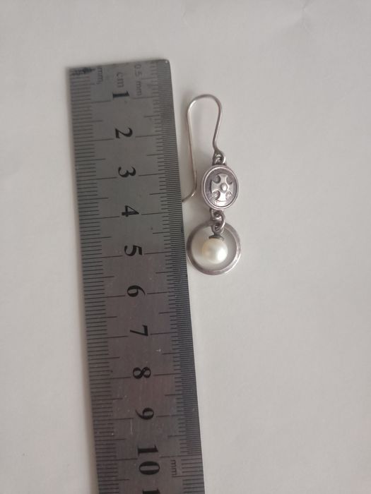 Серебряный набор с натуральным жемчугом