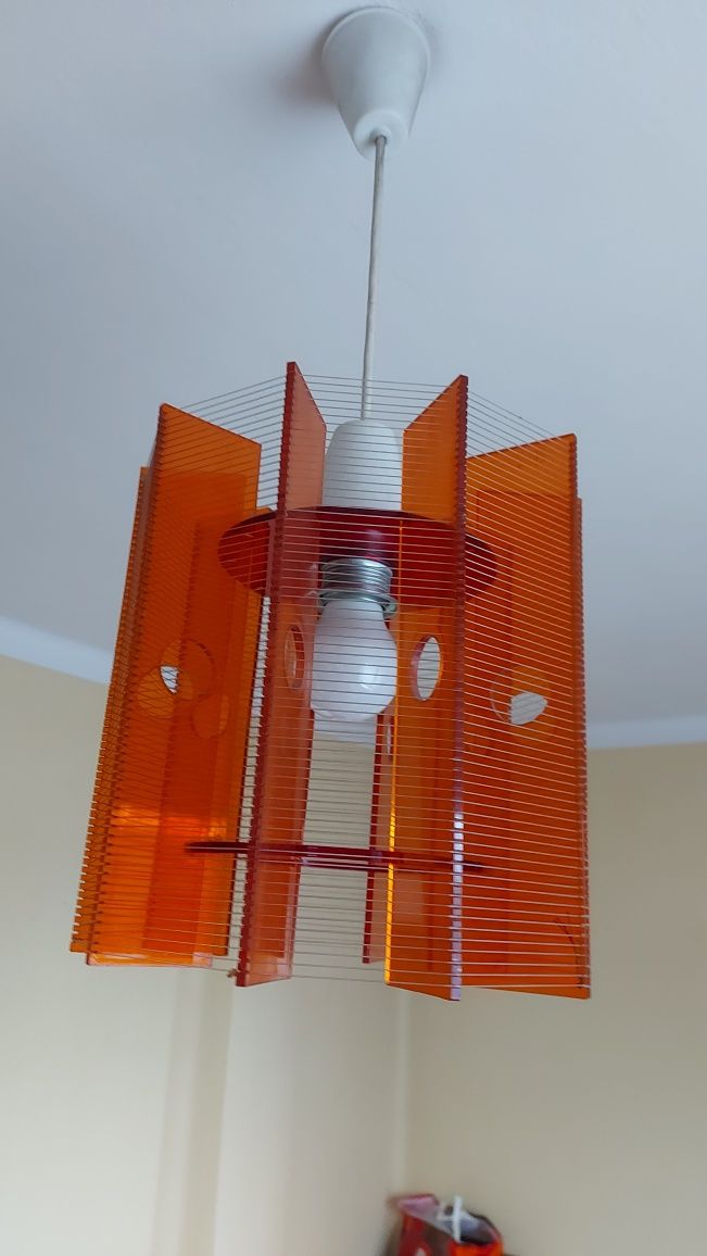 Żyrandol, lampa żyłkowa PRL lata 70-te