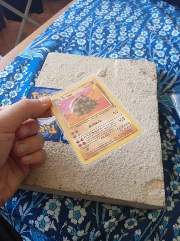 3 cartas Pokémon fóssil set - Golem36/62 graveler 37/62 geodude 47/62