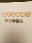Moedas antigas de escudos