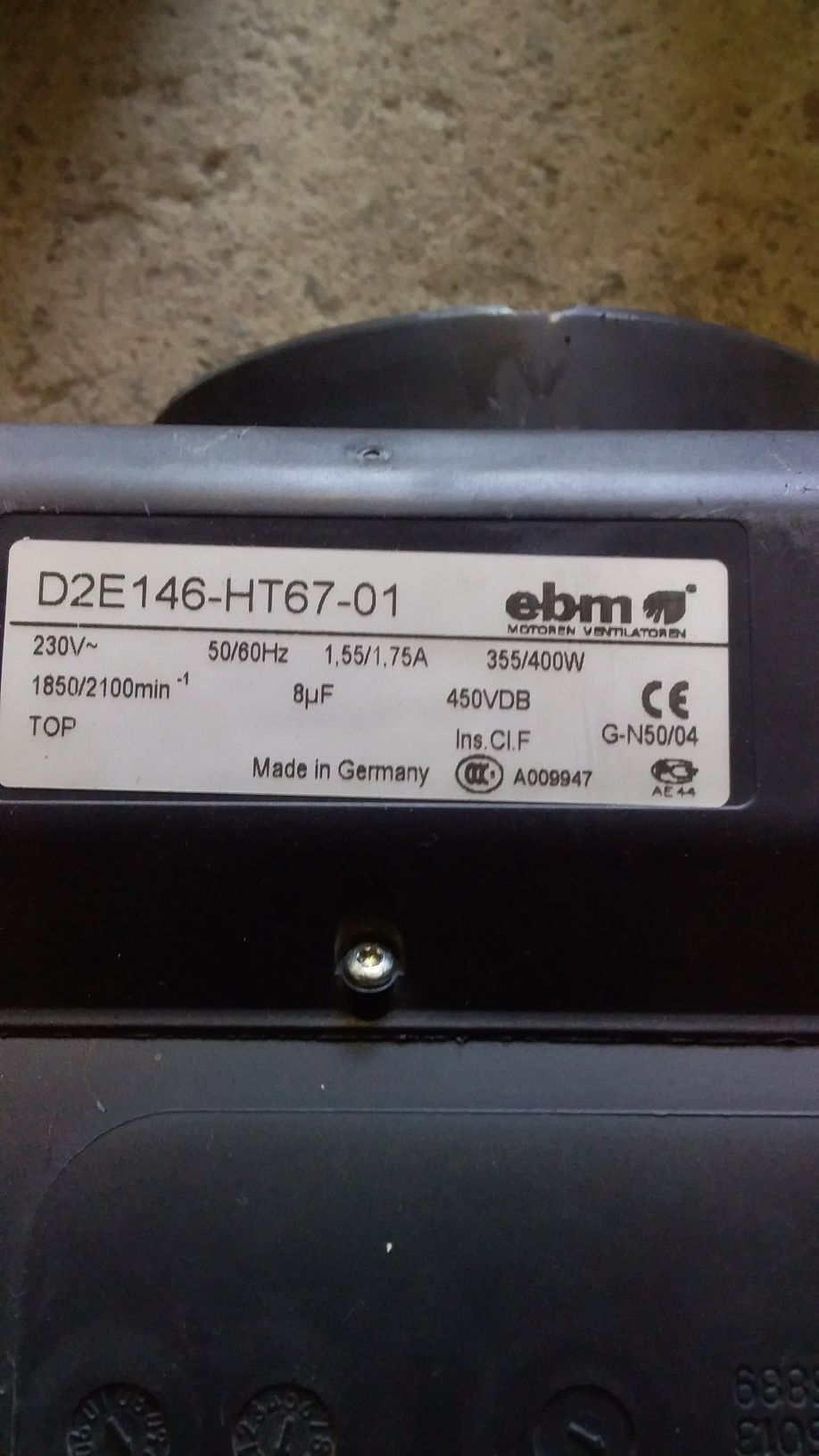 Вентилятор ebmo  D2E 146 - HT67 - 01