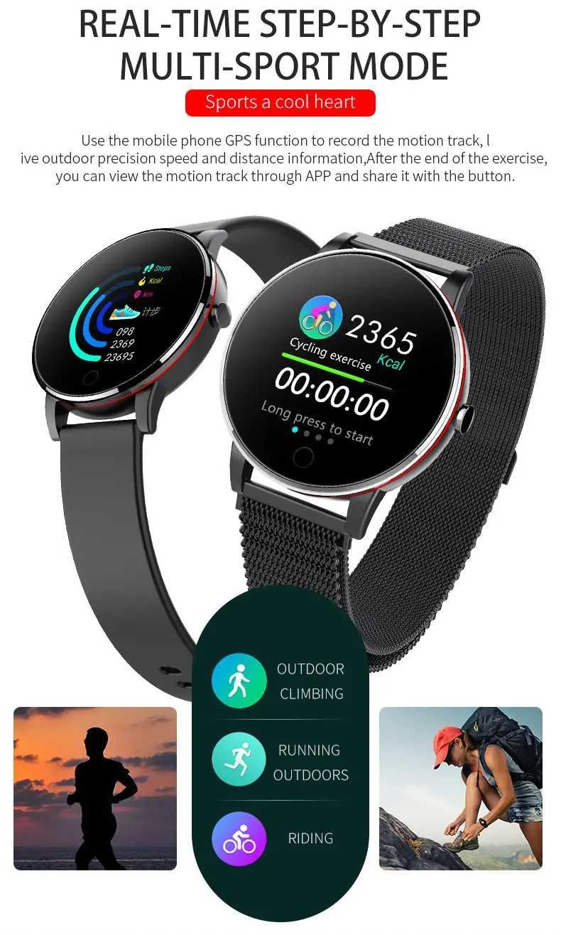 Smartwatch XANES® Y9 Resistente à Água Ecrã de 1,3 pol.